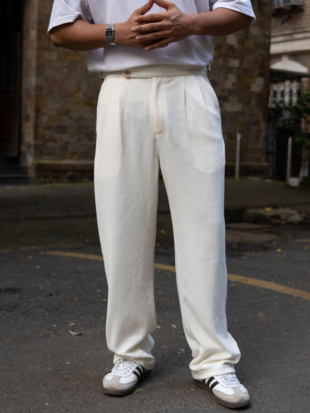Powerlook Men Relaxed Fit Mid-Rise Knitted Gurkha Pant-picture-46