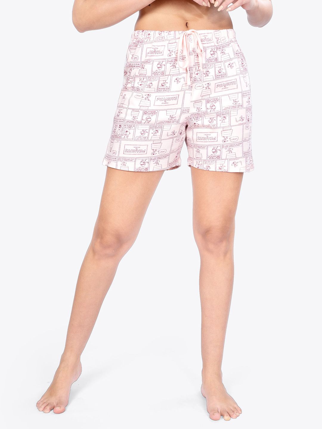 ariel Women Typography Printed Mid Rise Pure Cotton Lounge Shorts-image-18