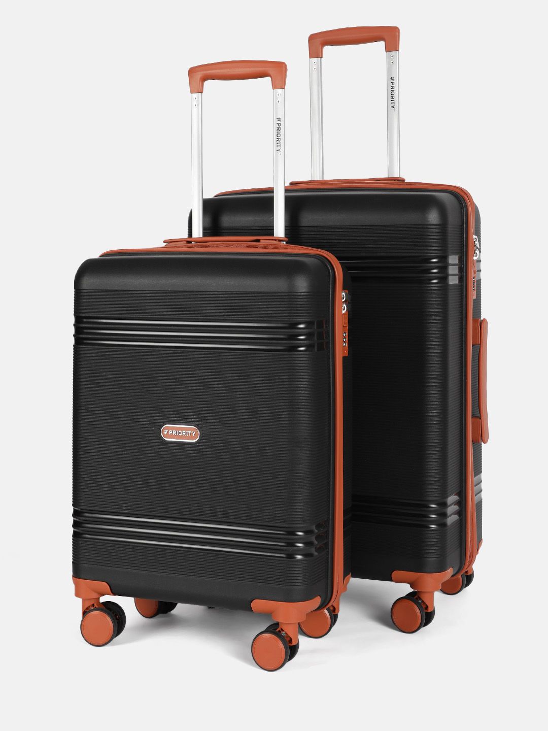 Priority Unisex Set of 2 360 Degree Rotation Hard-Sided Trolley Bags-image-44