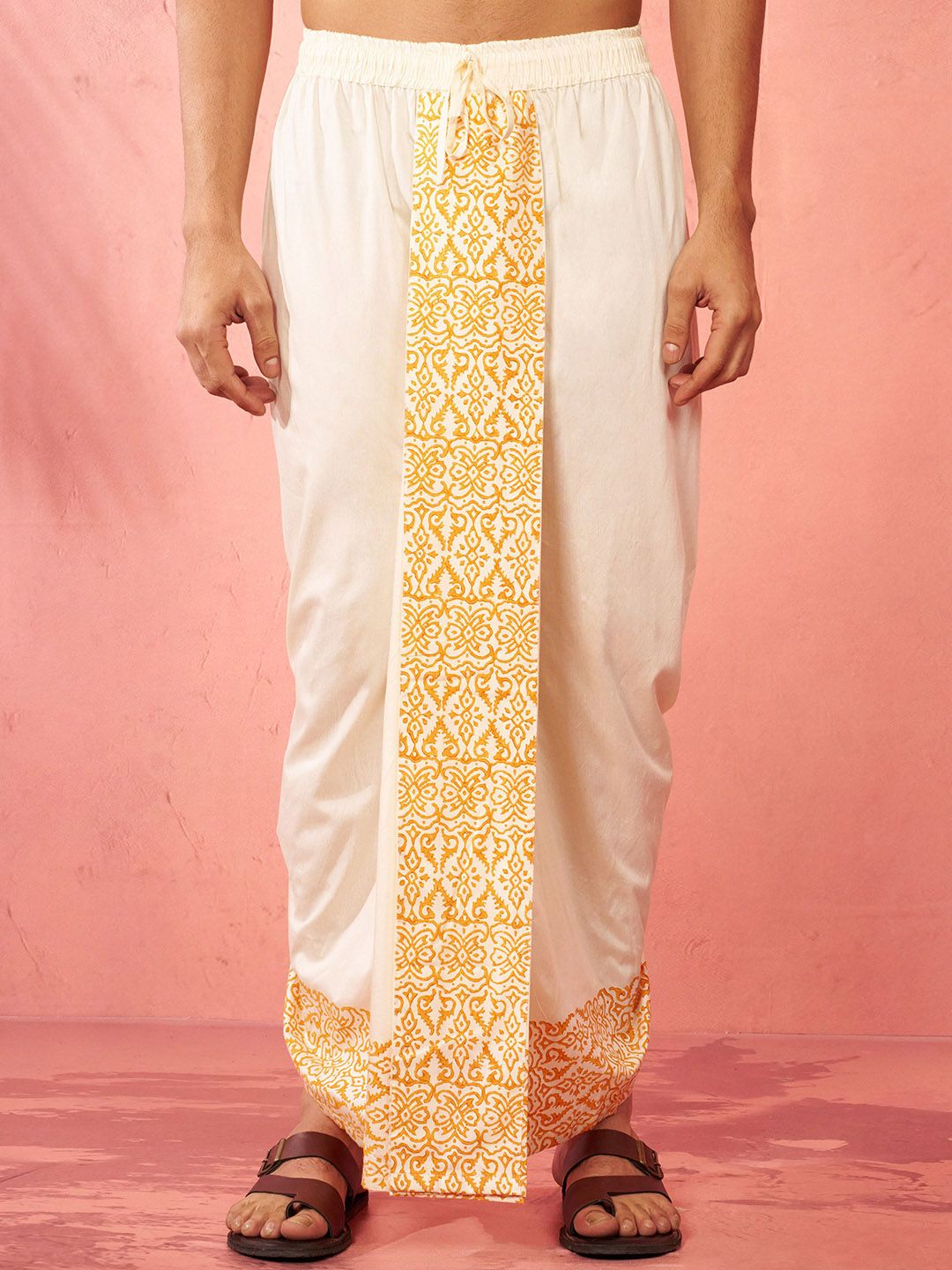 VASTRAMAY Men Printed Dhotis with Ethnic Print-picture-32