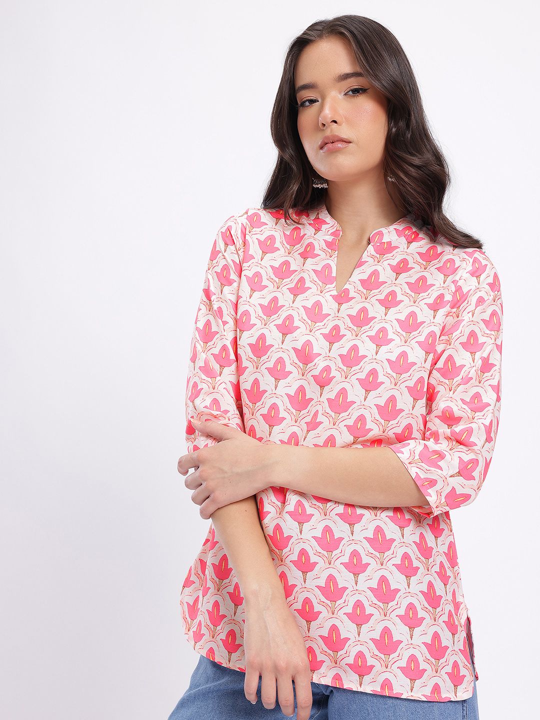 Anouk Rustic Floral Printed Kurti-picture-22
