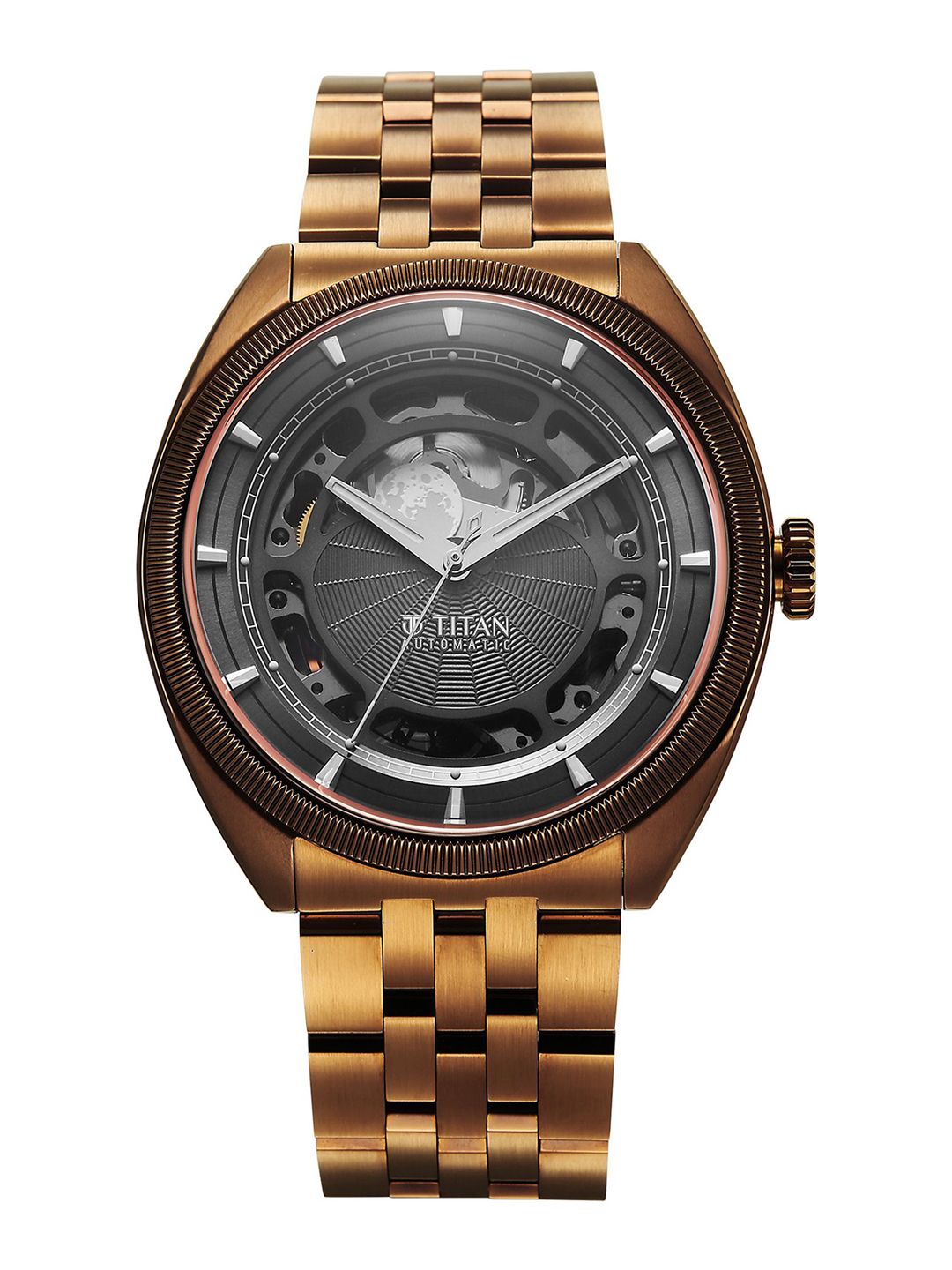 Titan Men Skeleton Dial & Bracelet Style Straps Analogue Automatic Motion Watch 10011QM01-picture-37