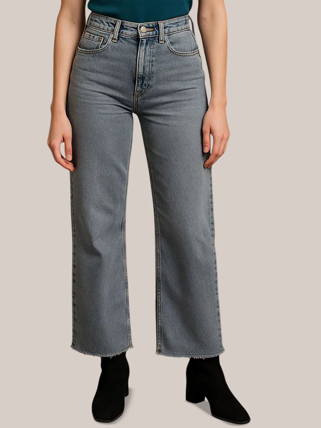 Kotty Women Straight Fit High-Rise Stretchable Jeans-picture-24