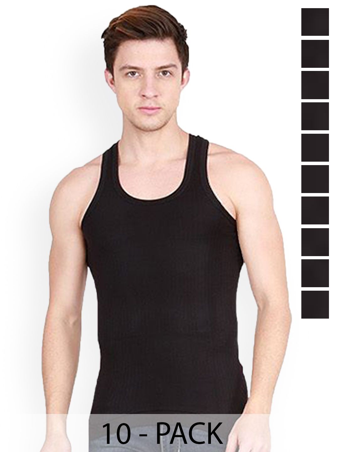 Sporto by Macho Men Pack Of 10 Cotton Undershirt Innerwear Vests-picture-49