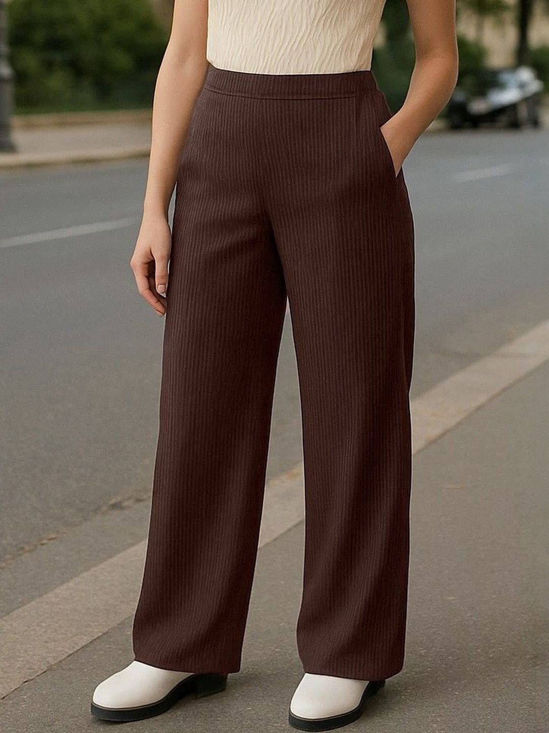 Moda Rapido Women Relaxed Trousers-picture-16