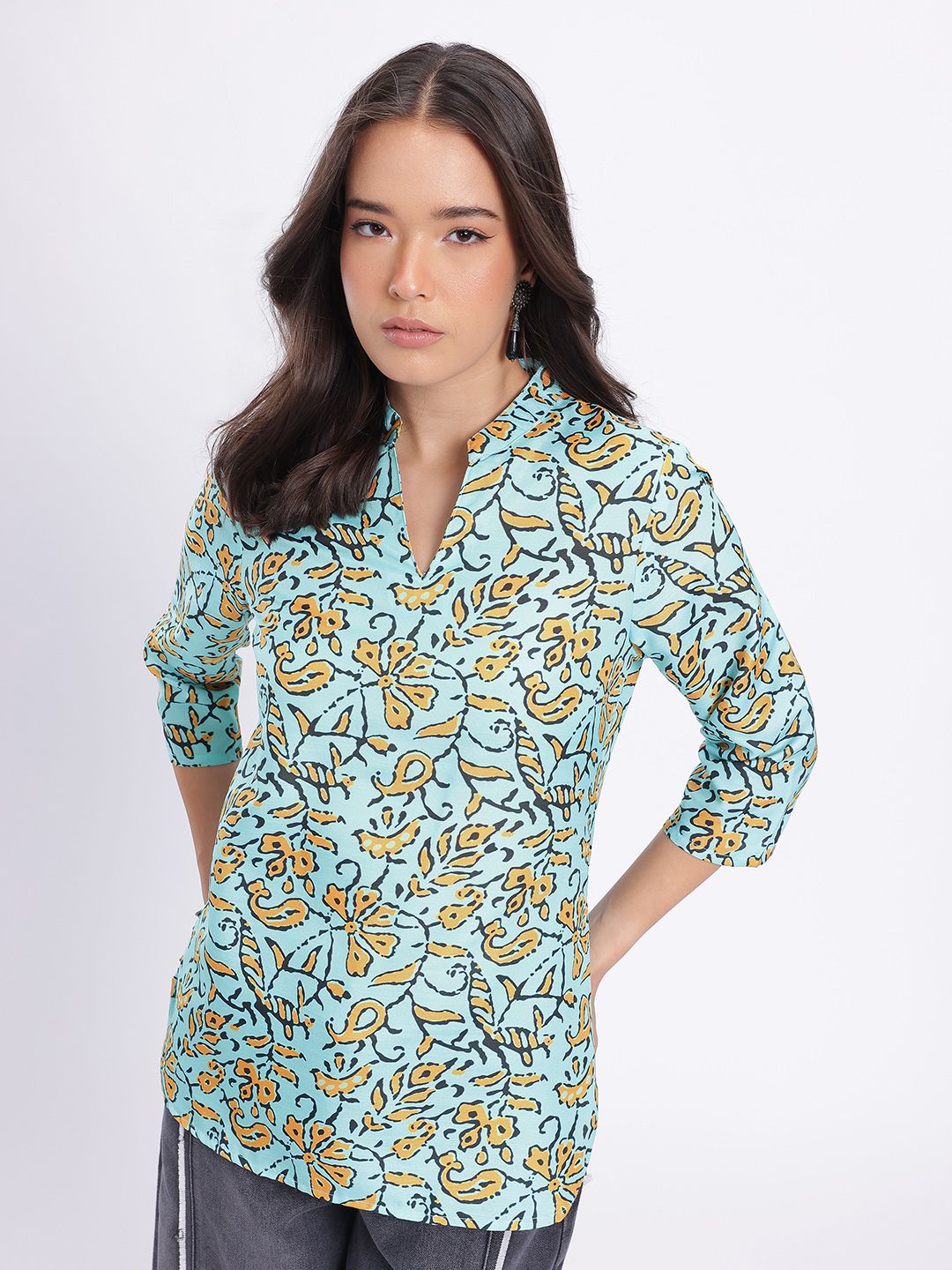 Anouk Rustic Floral Printed Kurti-image-47