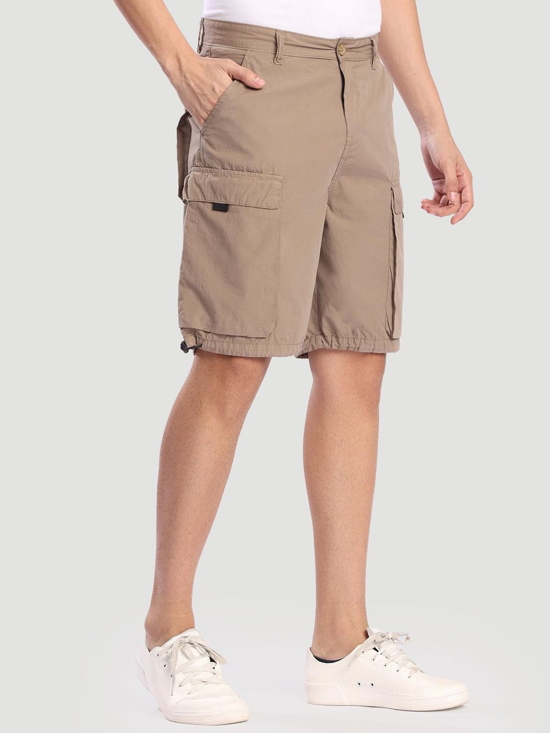 Bene Kleed Men Solid Cargo Shorts