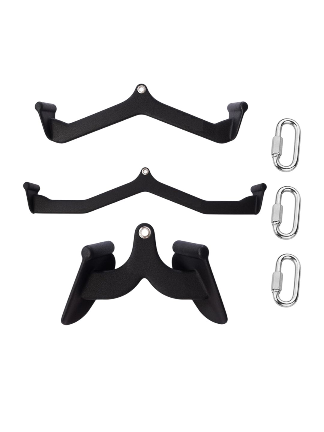 HackerX Unisex Set of 6 Cable Attachment, LAT Pulldown With Oval Lock-picture-37