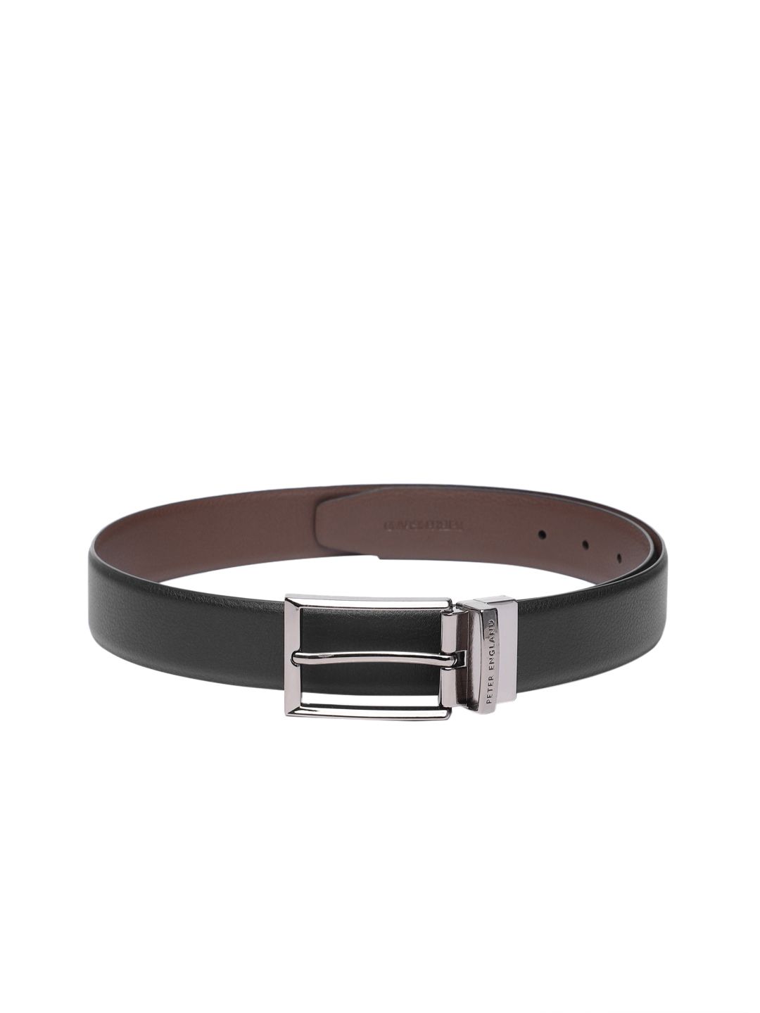 Peter England Men Textured Leather Reversible Belt-picture-10