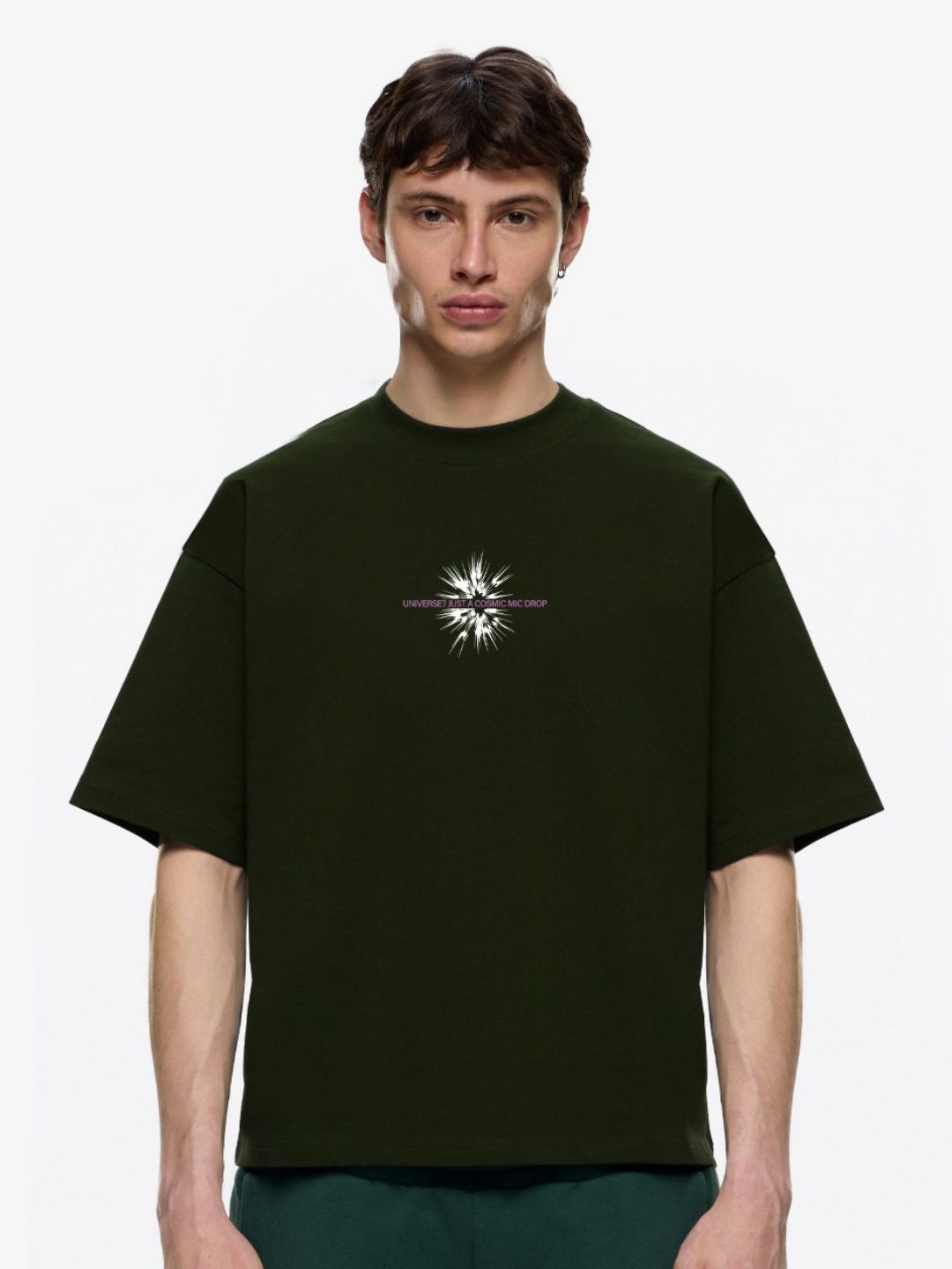 MISCHIEF MONKEY Men Printed Drop-Shoulder Sleeves T-shirt-picture-30