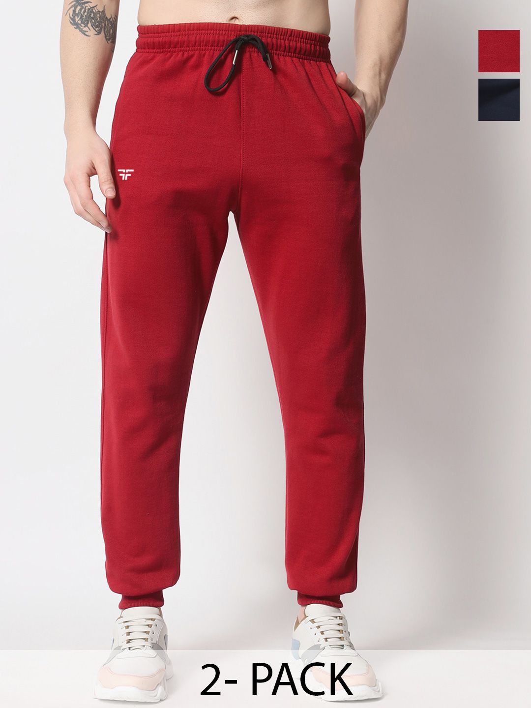 FFLIRTYGO Men Pack Of 2 Mid Rise Winter Joggers-picture-36