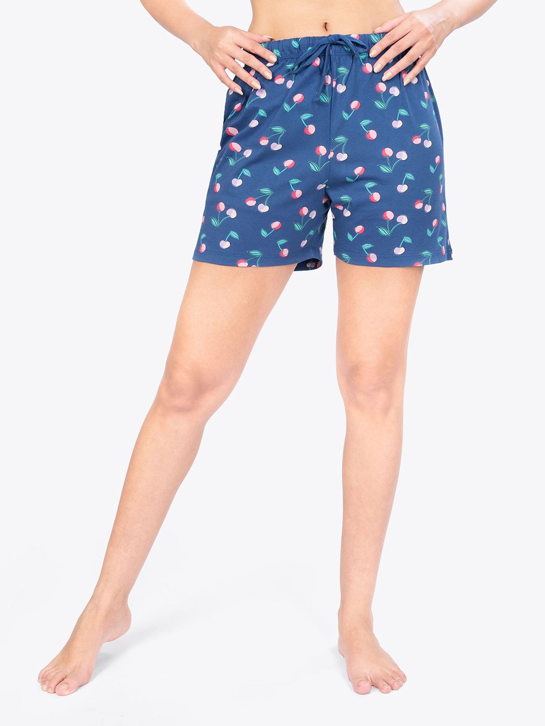 ariel Women Printed Cotton Lounge Shorts-image-39