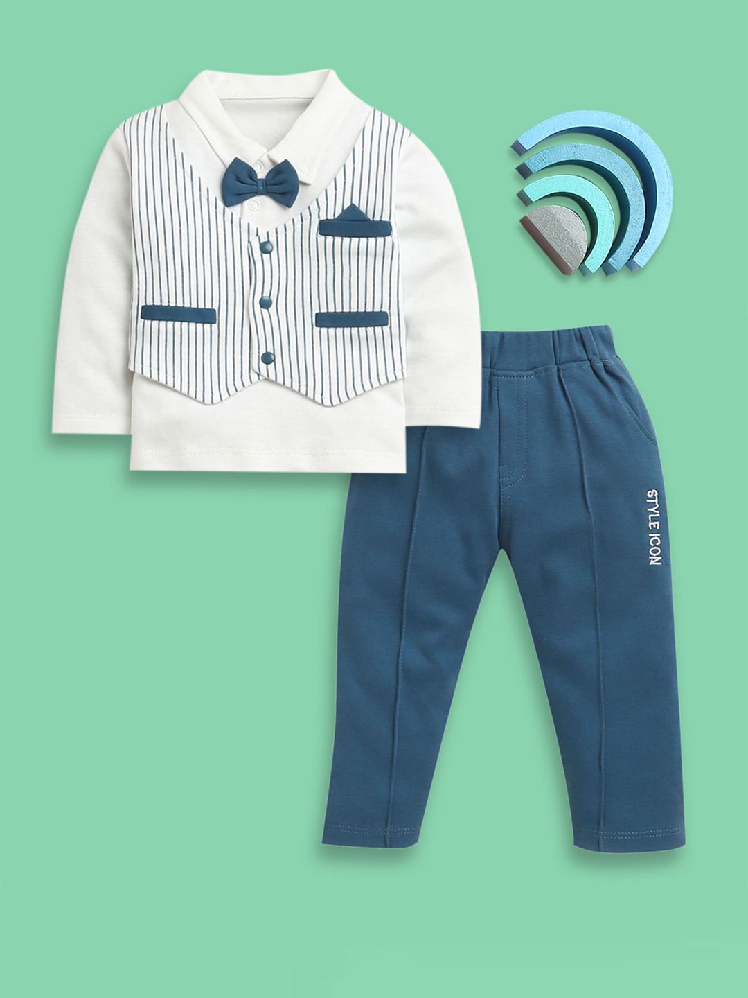 BUMZEE Boys Pure Cotton Striped Clothing Set-picture-18