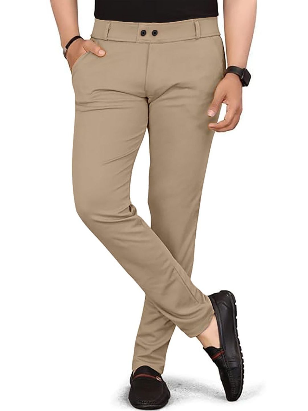 COMBRAIDED Men Polyester Slim Fit Trousers-image-38
