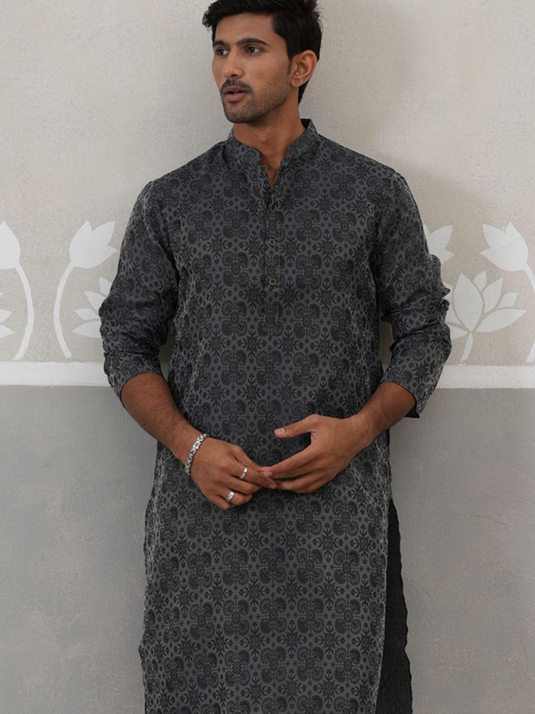 Anouk Mirage Men Ethnic Motifs Printed Kurta with Pyjamas-picture-37