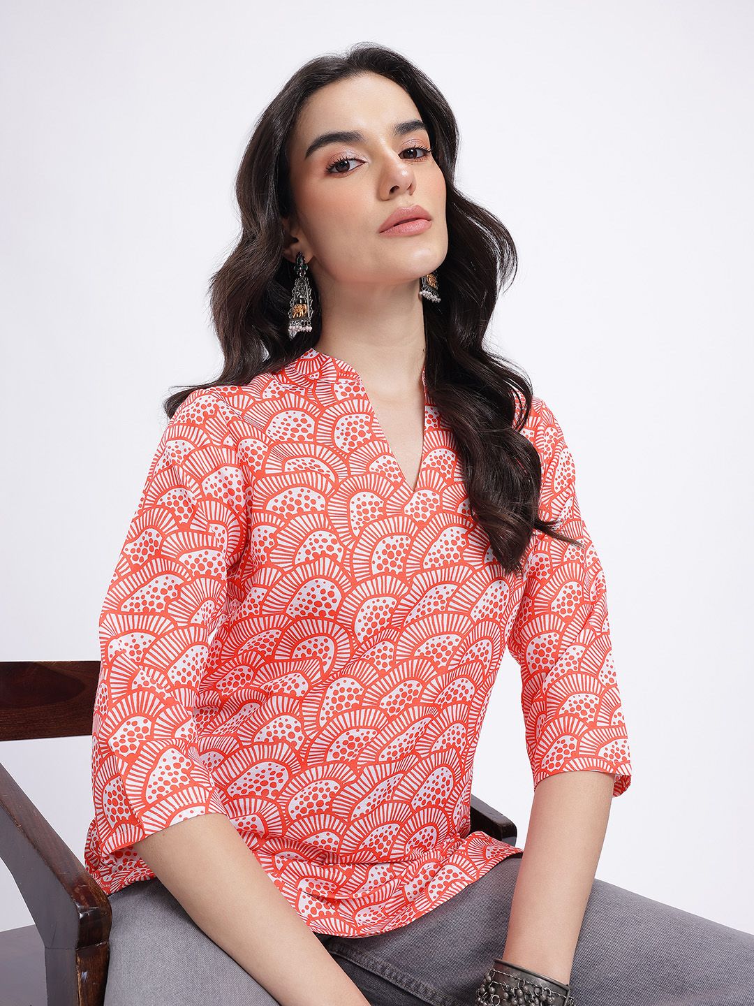 Anouk Rustic Abstract Print Kurti-picture-15