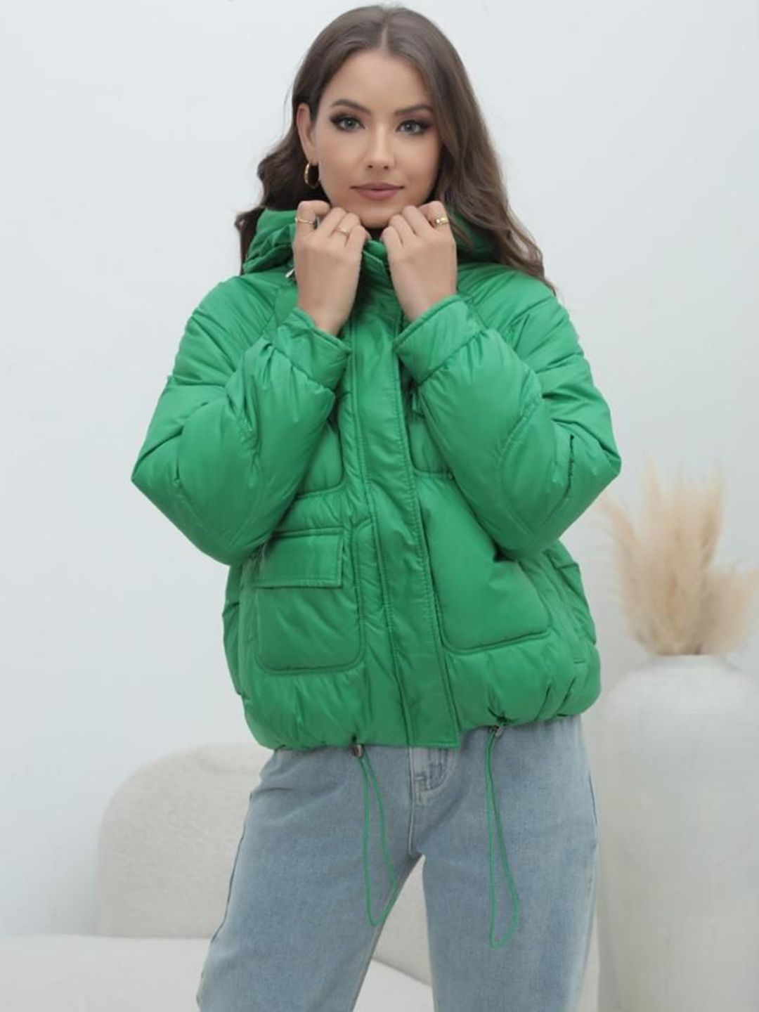 StyleCast Double Collar Lightweight Puffer Jacket-picture-51