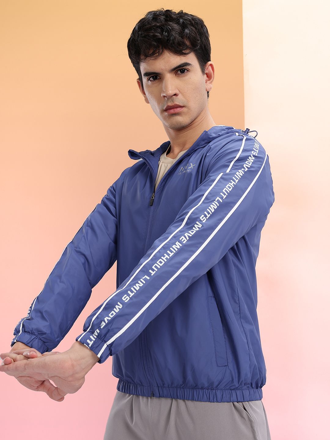 HRX by Hrithik Roshan Hooded Printed Training Jacket-picture-31