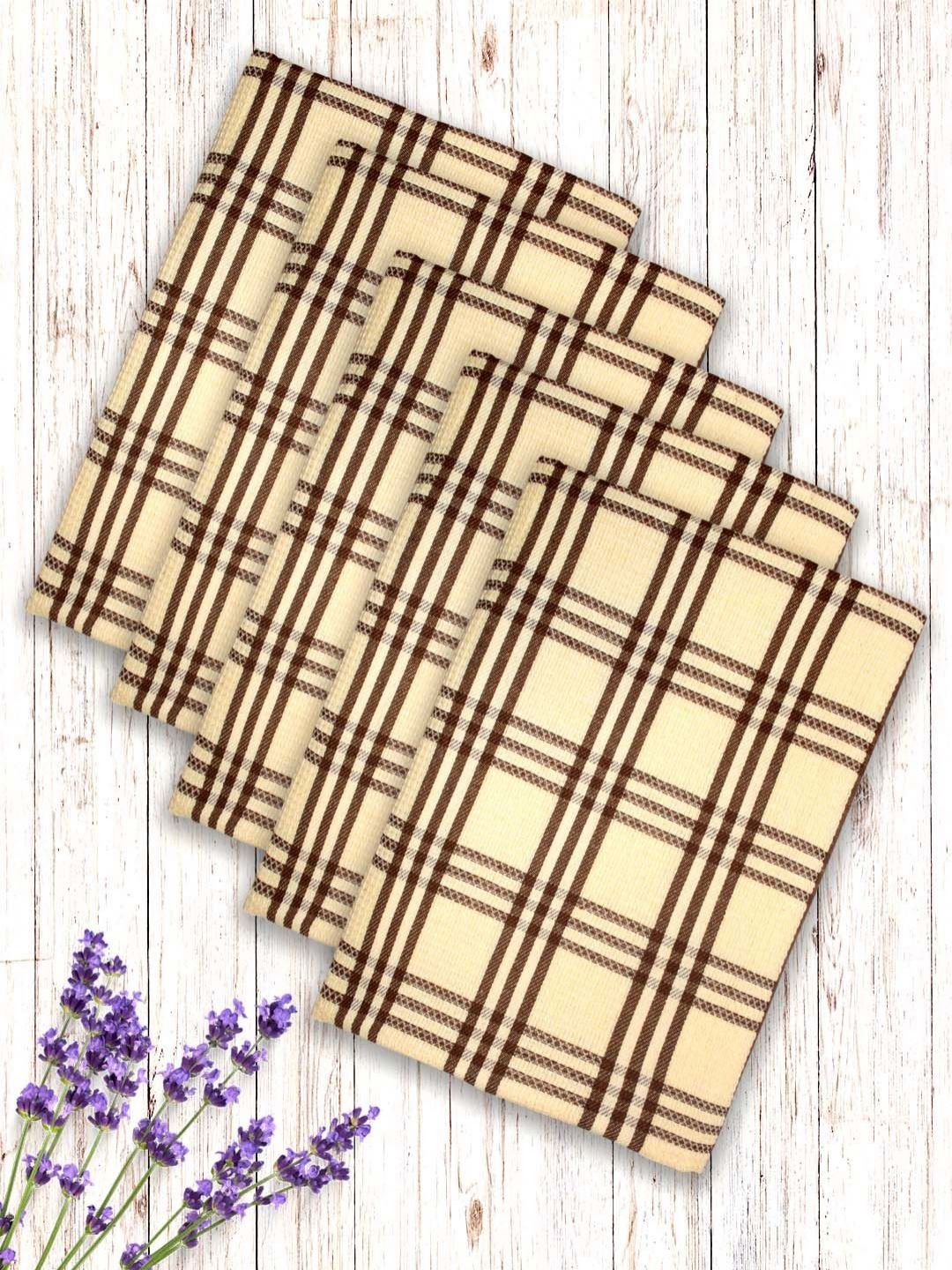 Athom Living Yellow & Brown 5 Striped Cotton 210 GSM Bath Towel-picture-25