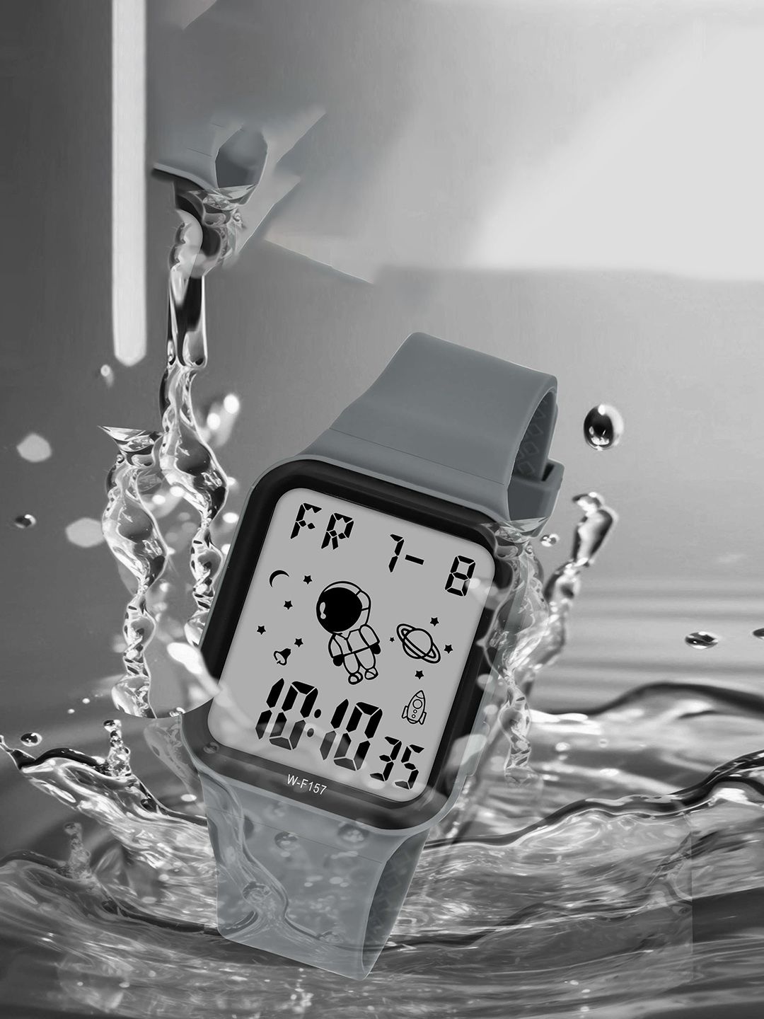 KIDSUN Kids Dial & Straps Digital Multi Function Watch 873_GREY_GREY