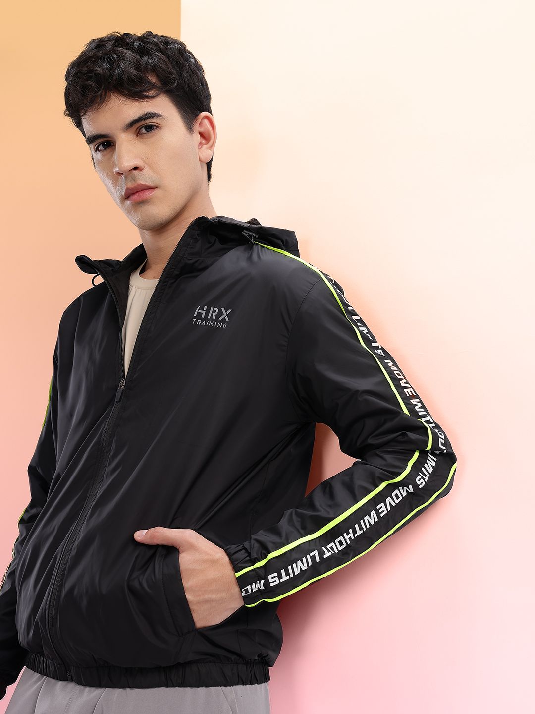 HRX by Hrithik Roshan Hooded Printed Training Jacket-picture-23