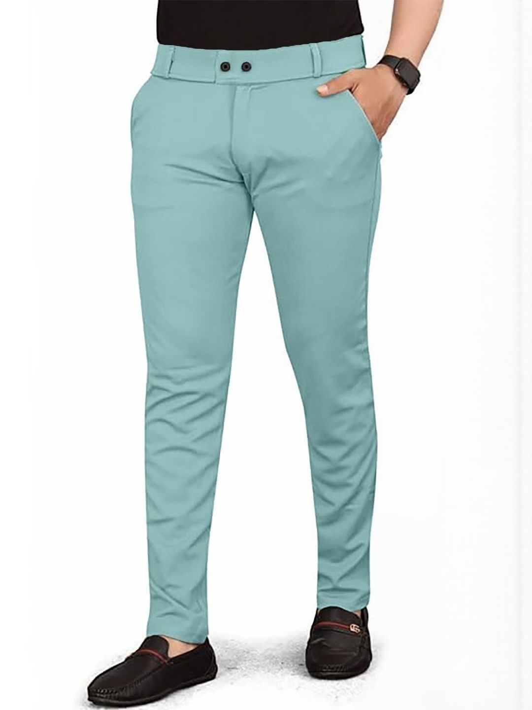COMBRAIDED Men Slim Fit Mid-Rise Trousers-picture-29