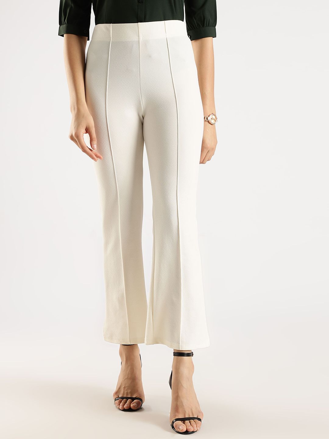 SWADESI STUFF Women Relaxed Flared Mid-Rise Trousers-picture-33