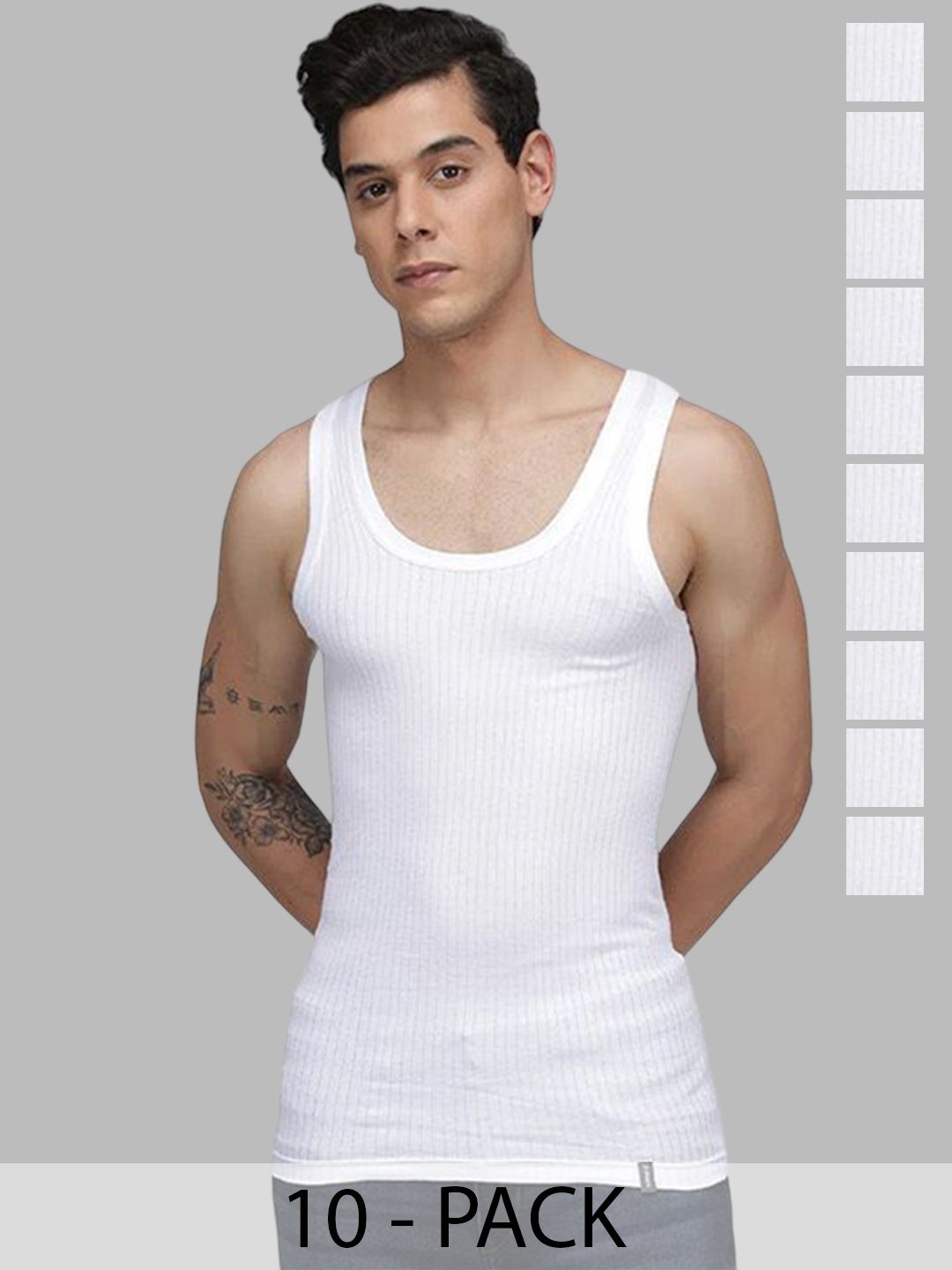 Sporto by Macho Men Pack of 10 Cotton Undershirt Vests-picture-33
