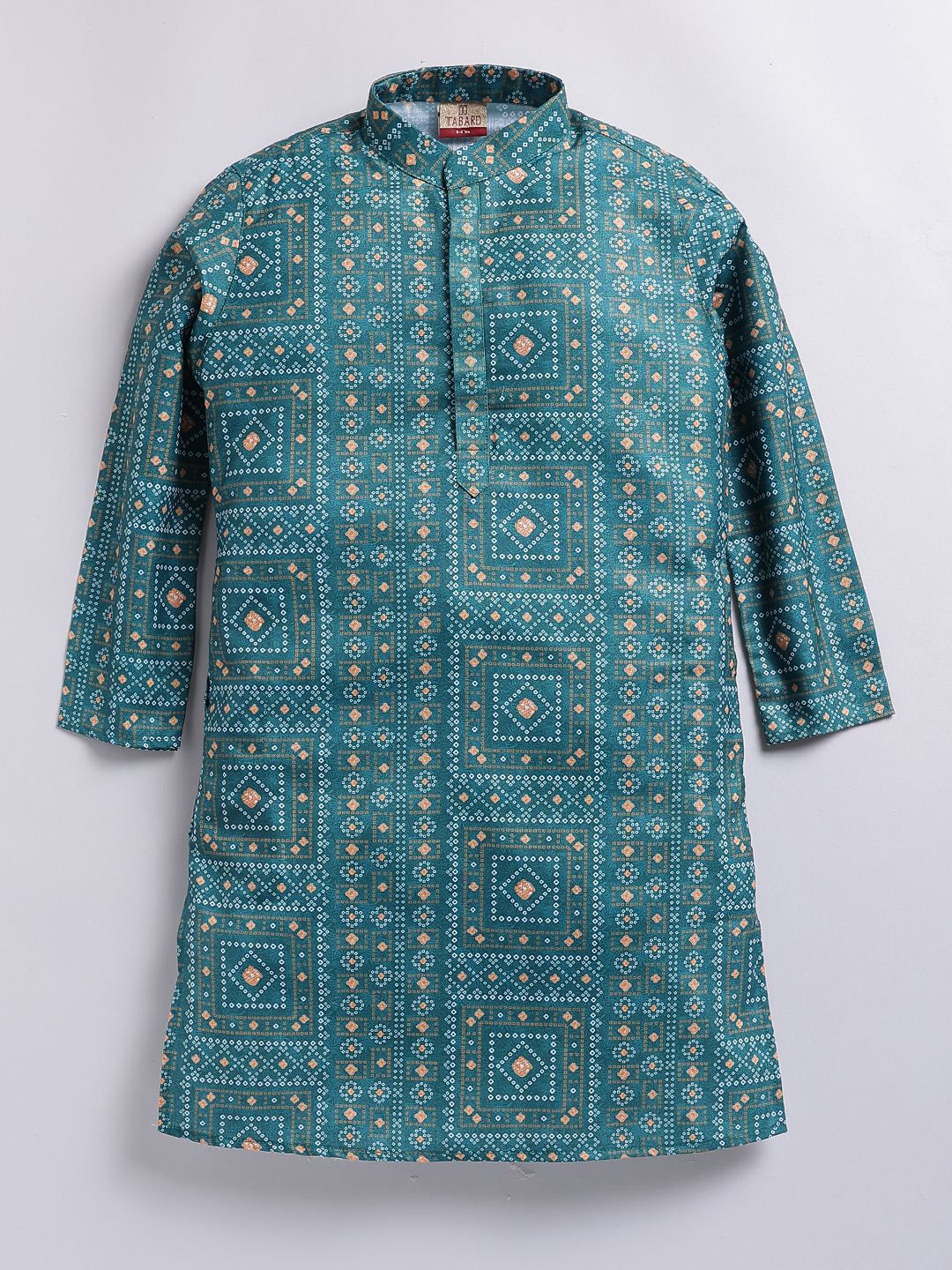 TABARD Boys Ethnic Motifs Printed Mandarin Collar Cotton Kurta-picture-11