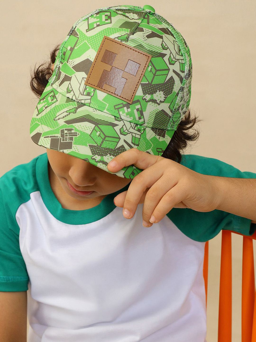 Kids Ville Boys Printed Minecraft Cap-picture-34