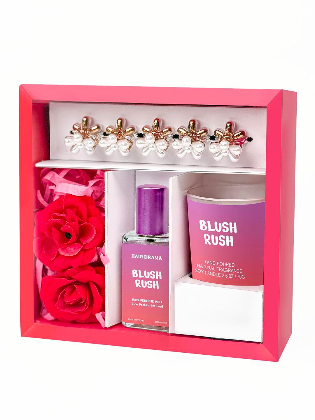 HAIR DRAMA CO. Fragrance Gift Set of Hair & Body Mist + Scented Wax Candles & Claw Clips-picture-29