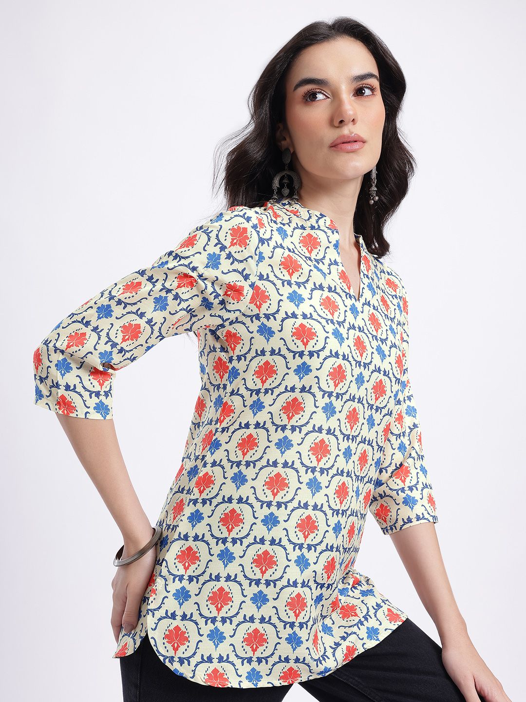 Anouk Rustic Ethnic Motifs Printed Kurti-picture-17