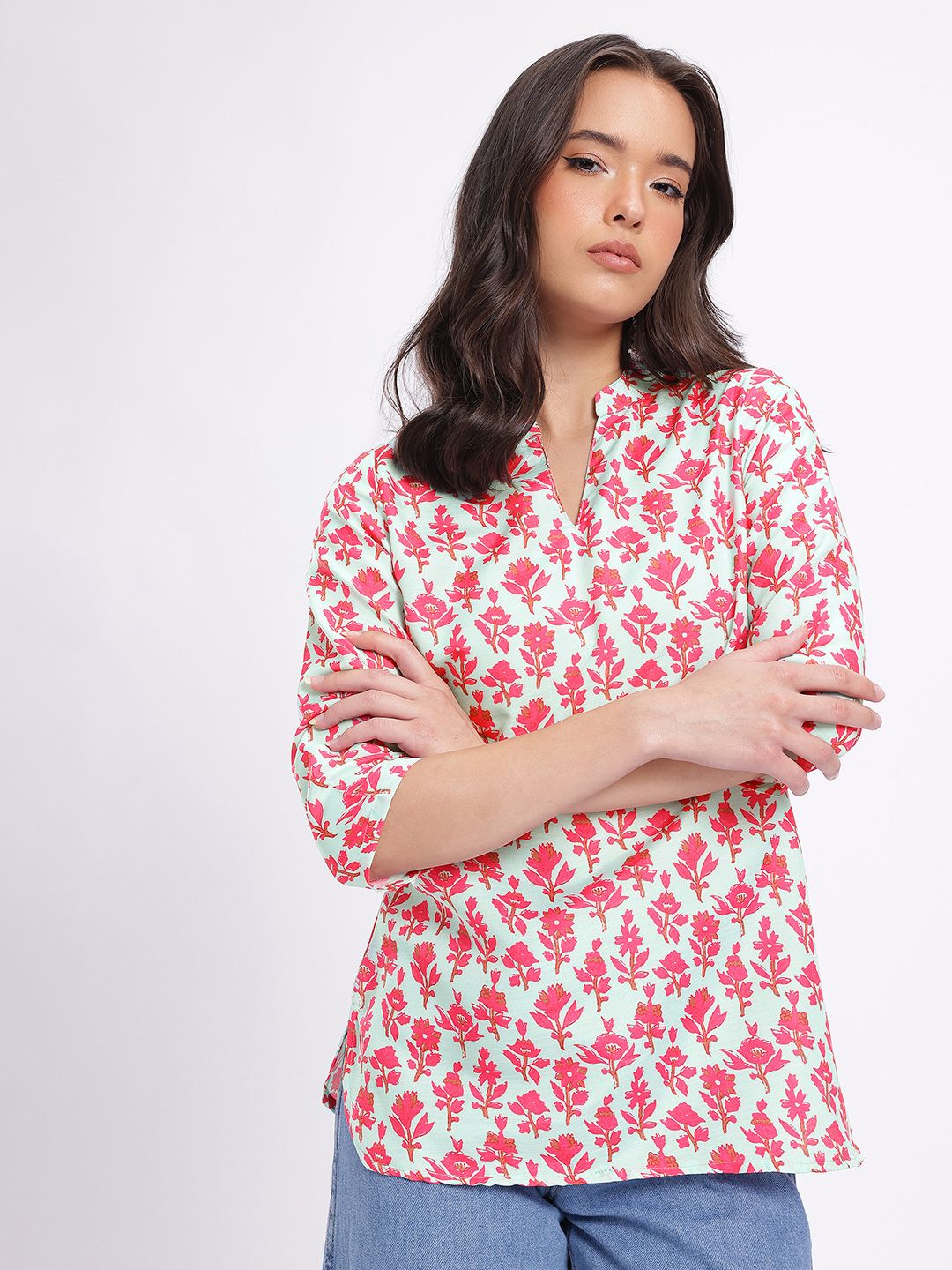 Anouk Rustic Floral Printed Kurti-picture-21