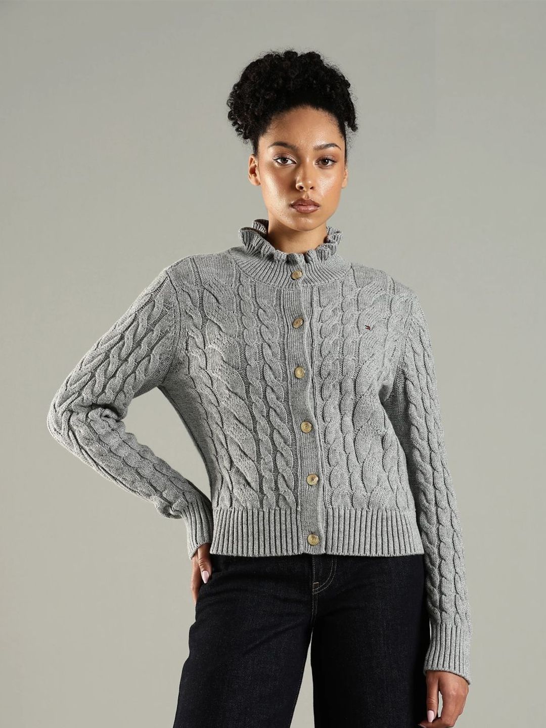 Tommy Hilfiger High-Neck Front-Open Regular Fit Sweater-picture-29