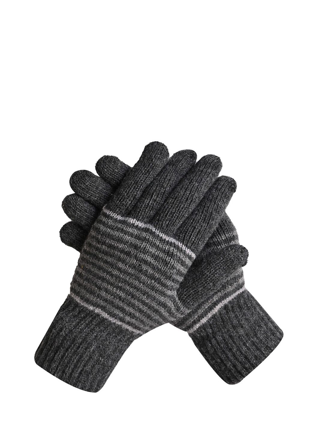 LOOM LEGACY Men Striped Winter Gloves-picture-11