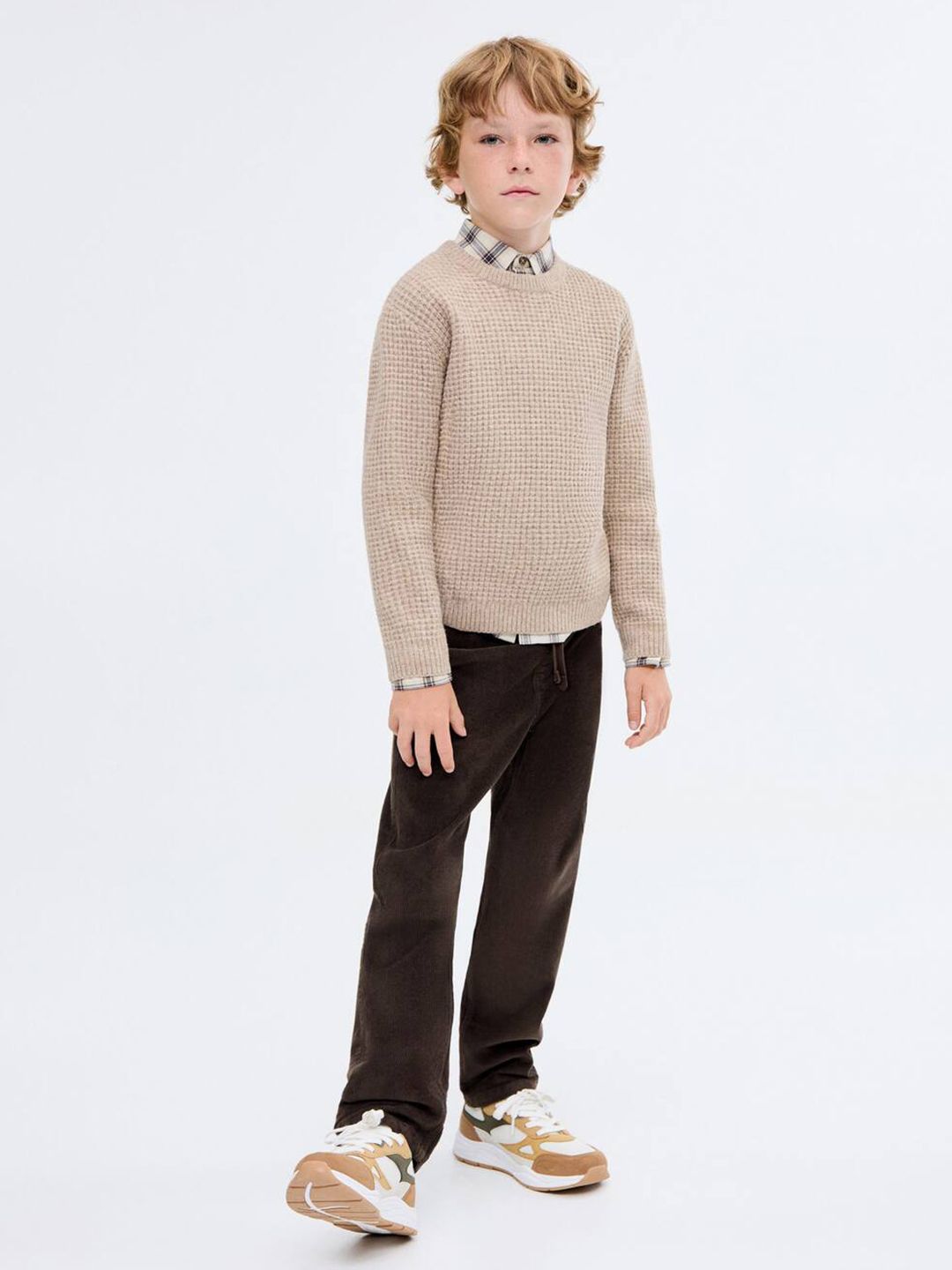 Mango Kids Boys Textured Trousers-picture-12