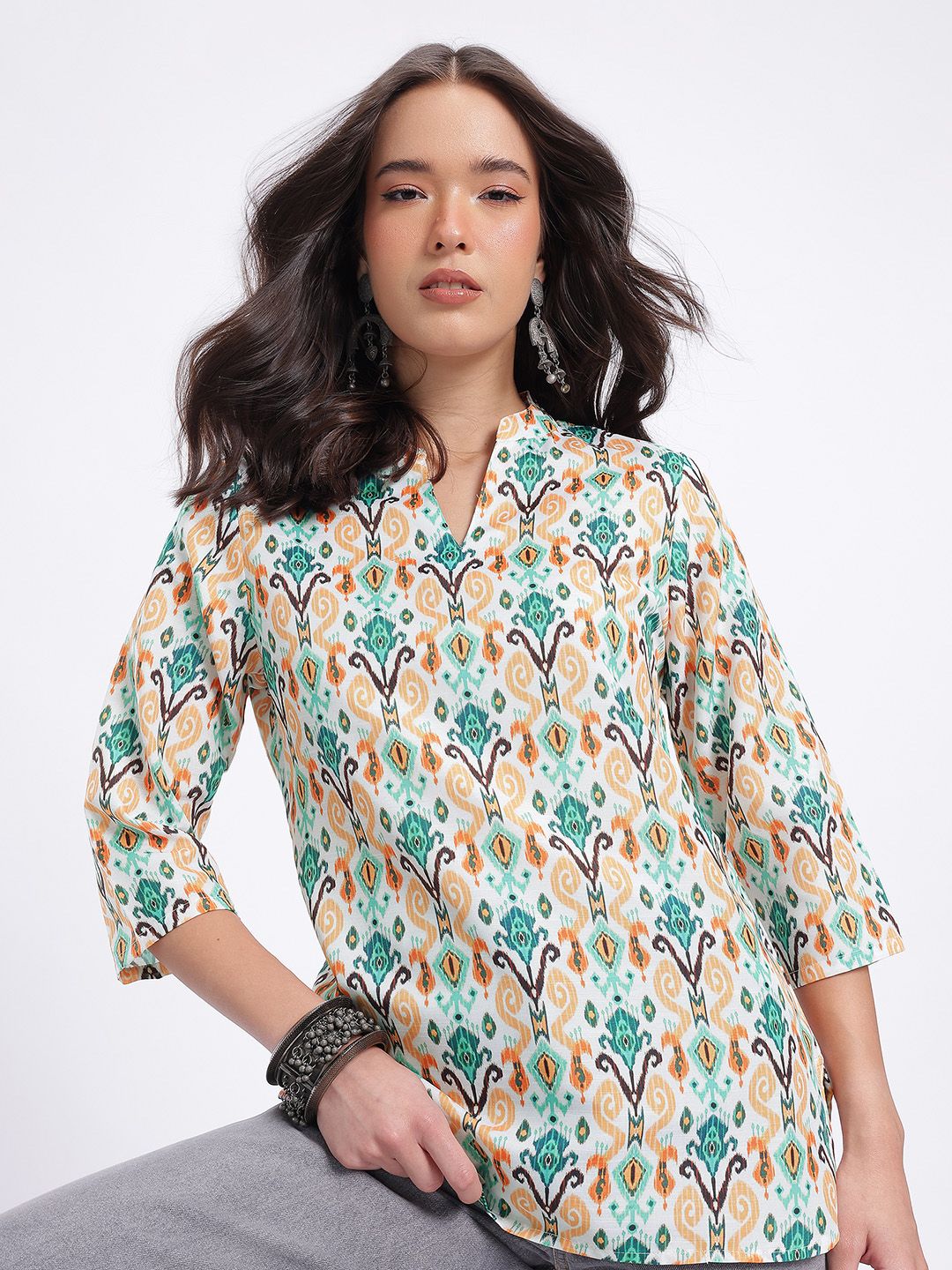 Anouk Rustic Ethnic Motifs Printed Kurti-picture-15