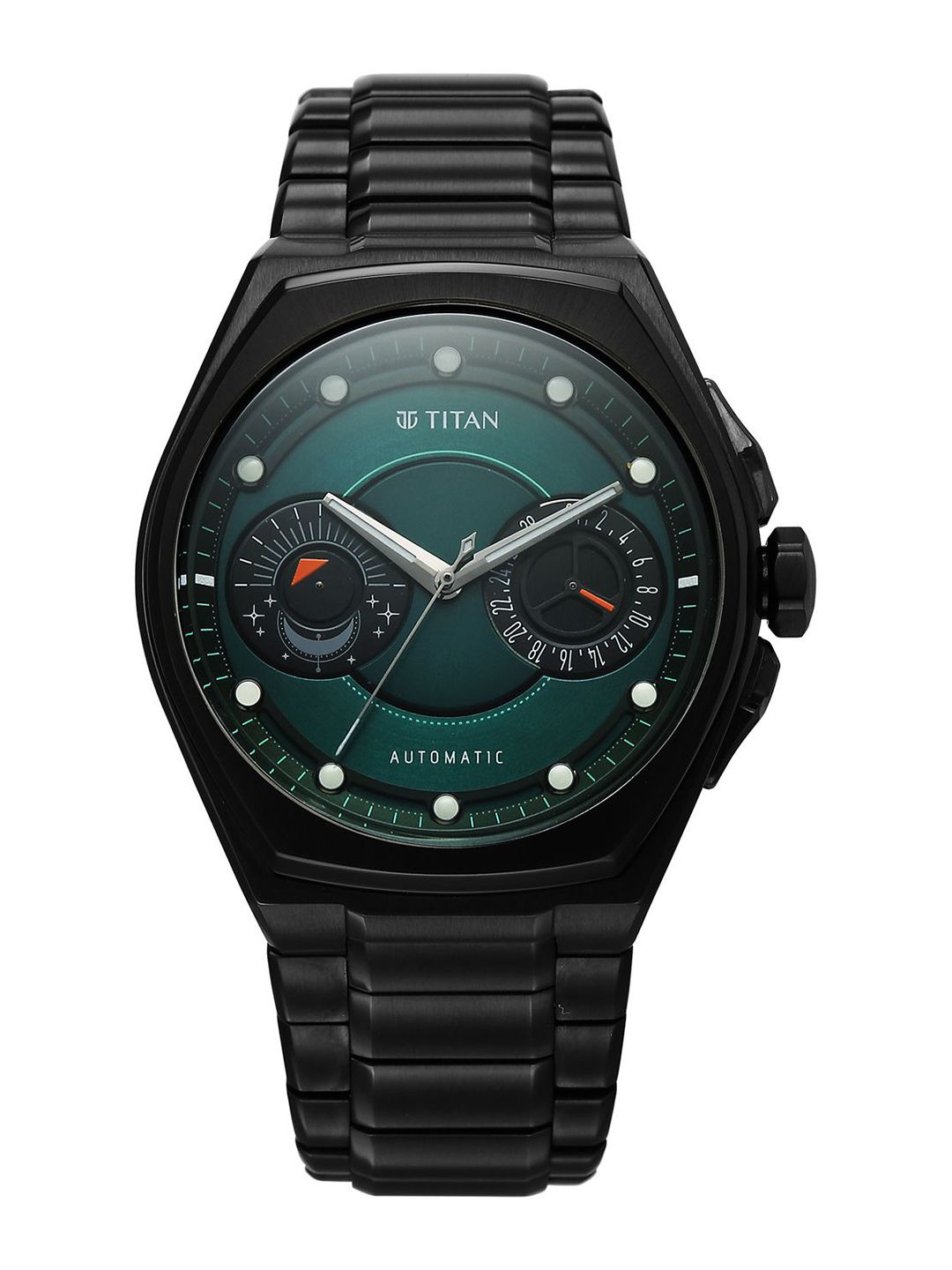 Titan Men Titanium Dial & Bracelet Style Straps Analogue Automatic Motion Watch 10029KM01-image-8