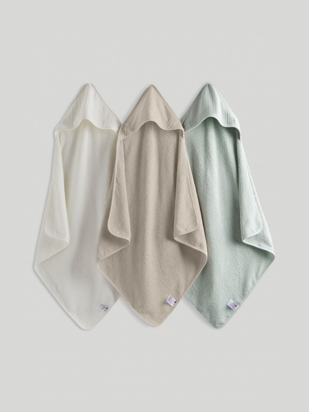 mothercare Green & White 3 Pieces Cotton 210 GSM Bath Towels-picture-28