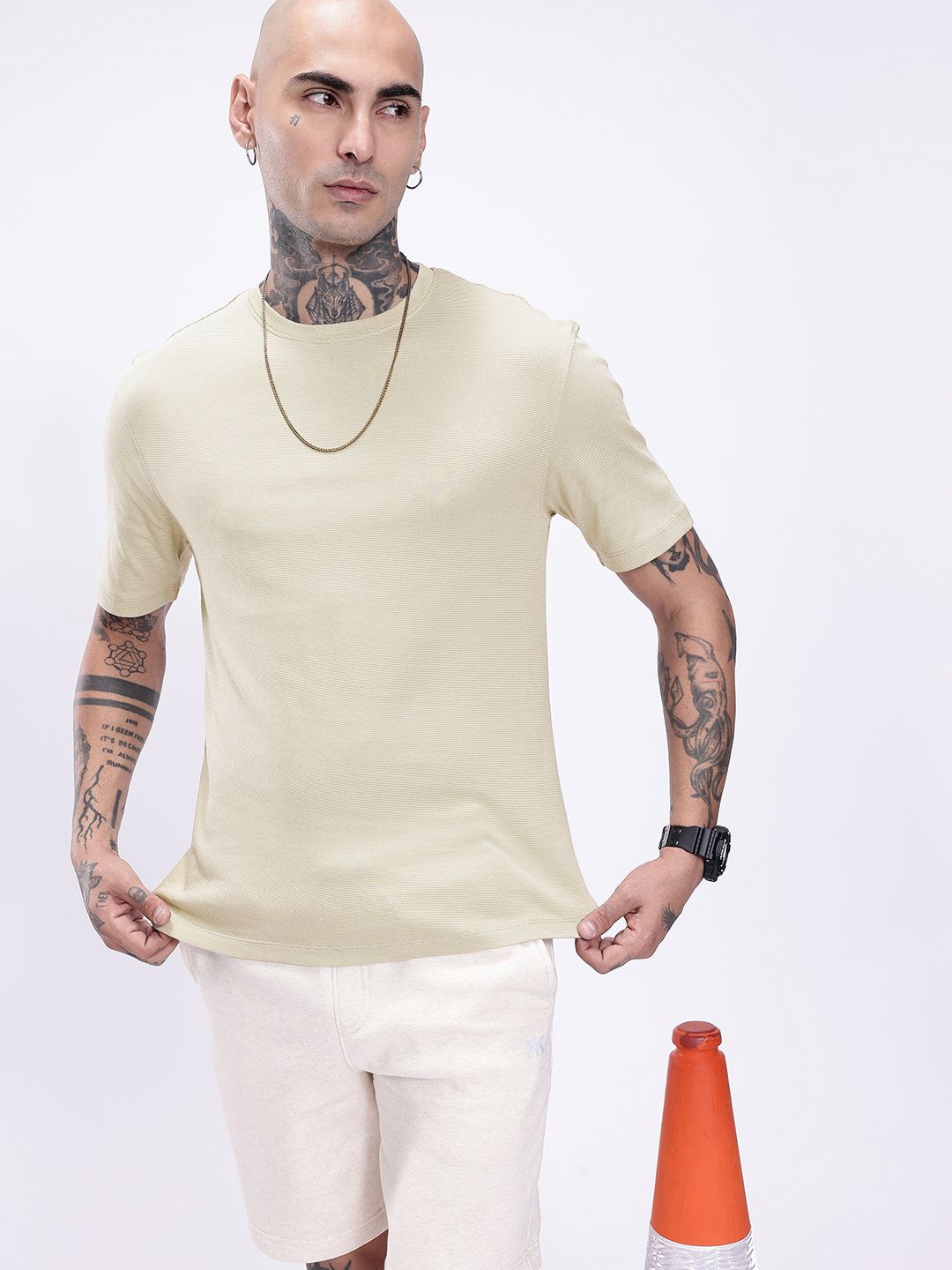 Kook N Keech Striped Pure Cotton Slim Fit T-shirt-picture-15