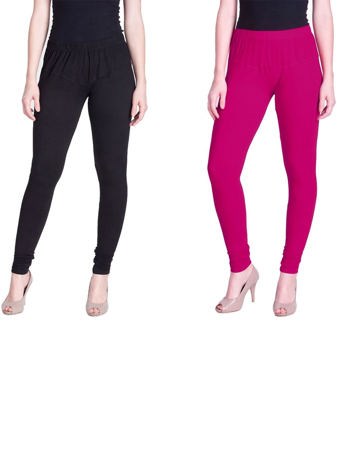 Navkar Crafts Pack of 2 Women Cotton Churidar Length Slip-On Leggings-picture-12