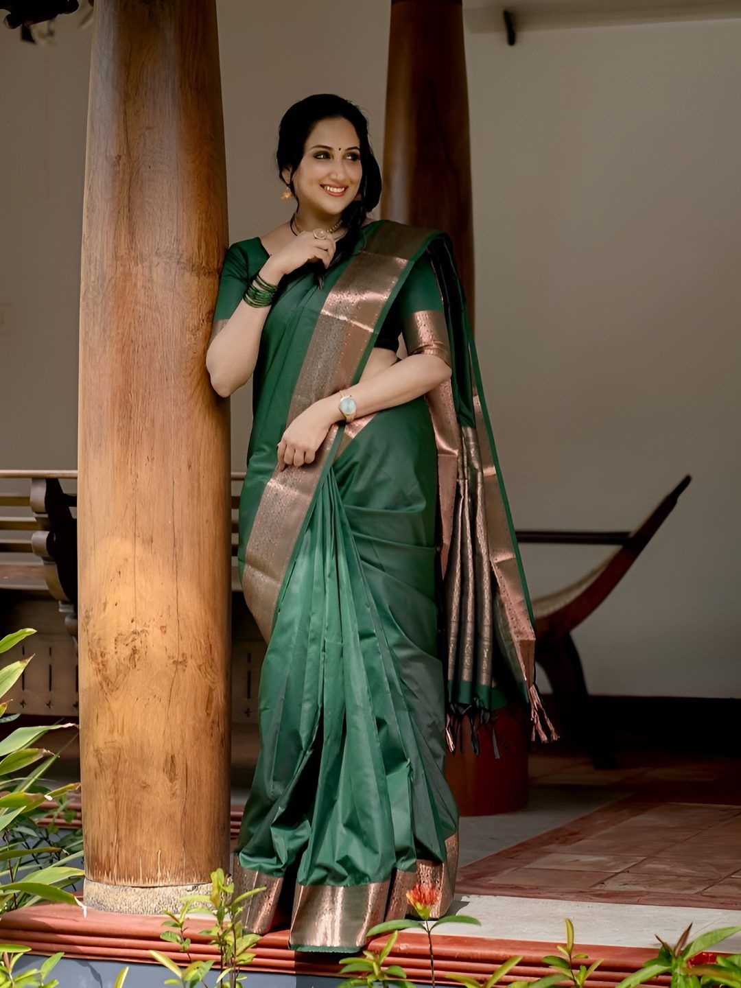 Vastravatika Banarasi Sarees With Unstiched Blouse Piece-picture-26