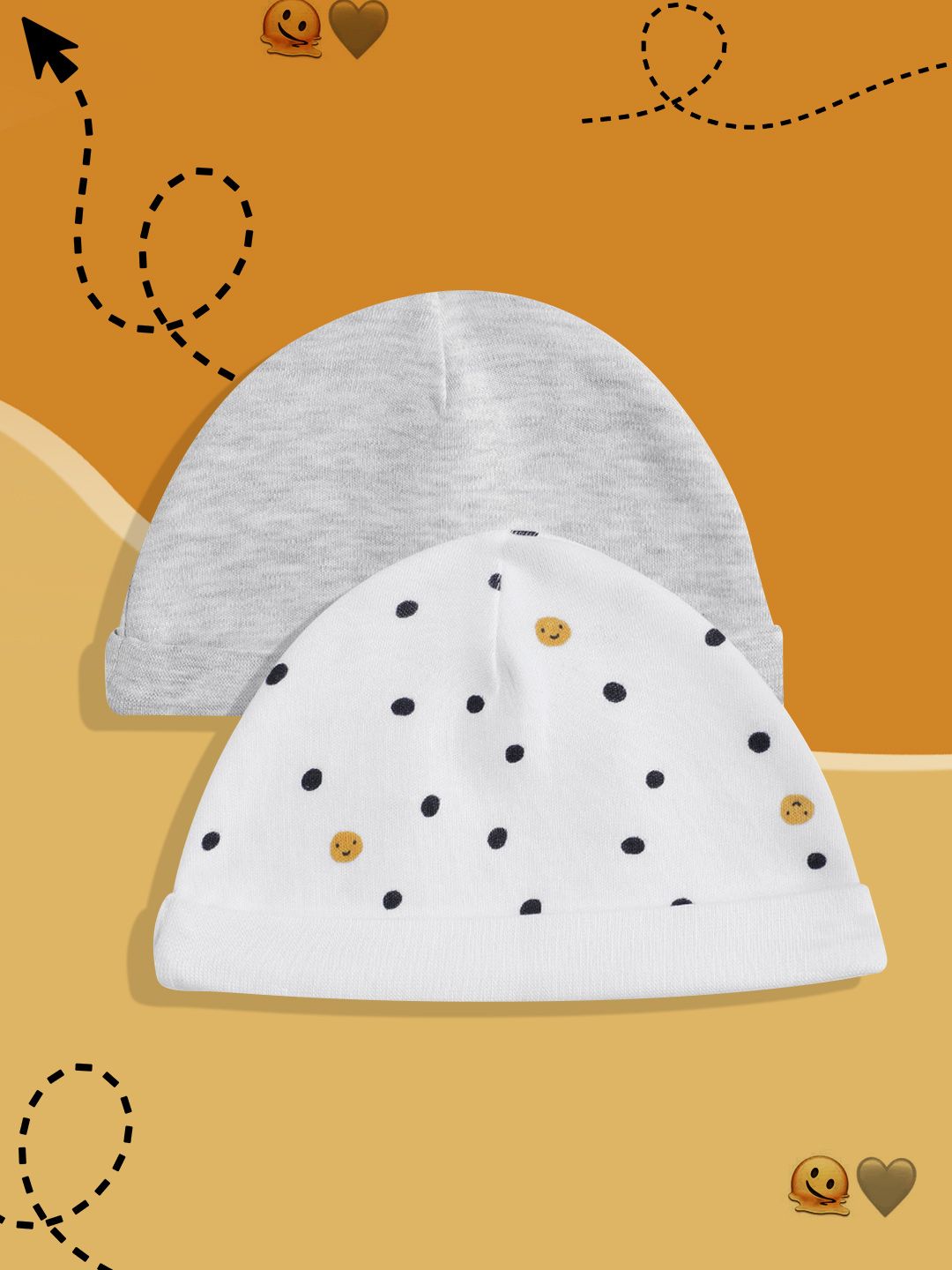 mothercare Infants Pack of 2 Printed Pure Cotton Beanie-picture-20