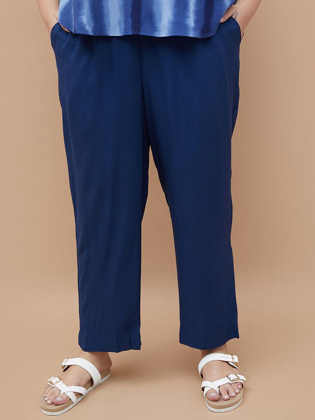 Nexus by Lifestyle Women Plus Size Mid-Rise Regular Fit Trousers-picture-29