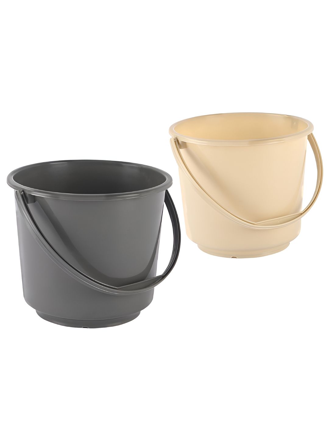 Aura Grey & Beige 2 piece Solid Plastic Bath Accessories Set-picture-19