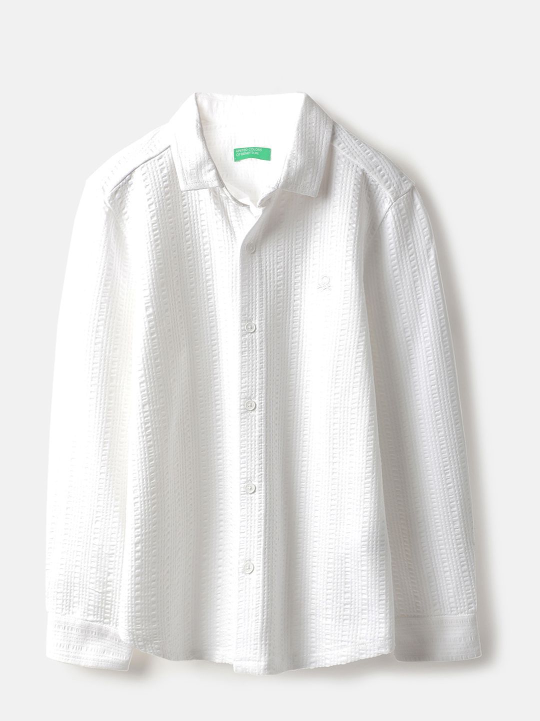 United Colors of Benetton Boys Self Design Cotton Regular Fit Casual Shirt-picture-31