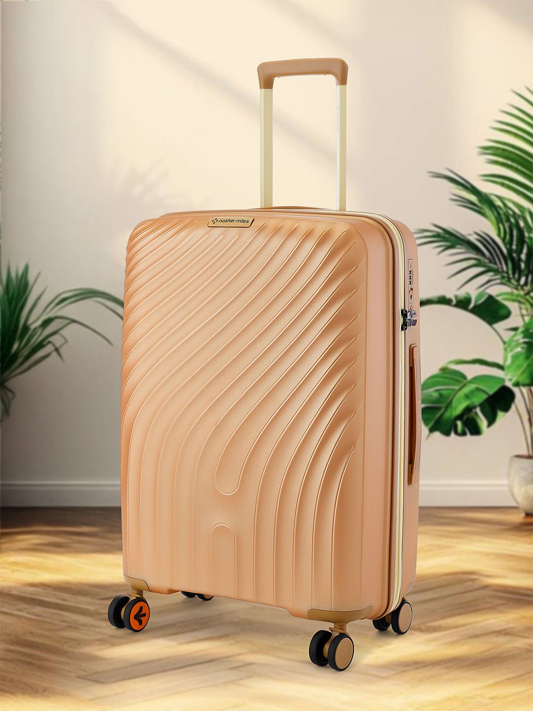 Nasher Miles Unisex Champagne Polypropylene Trolley Bag-picture-46