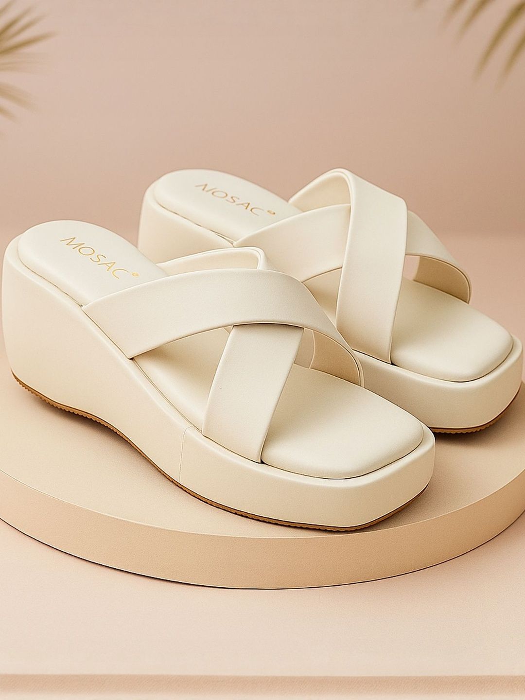 MOSAC Women White Platform Heels-picture-23