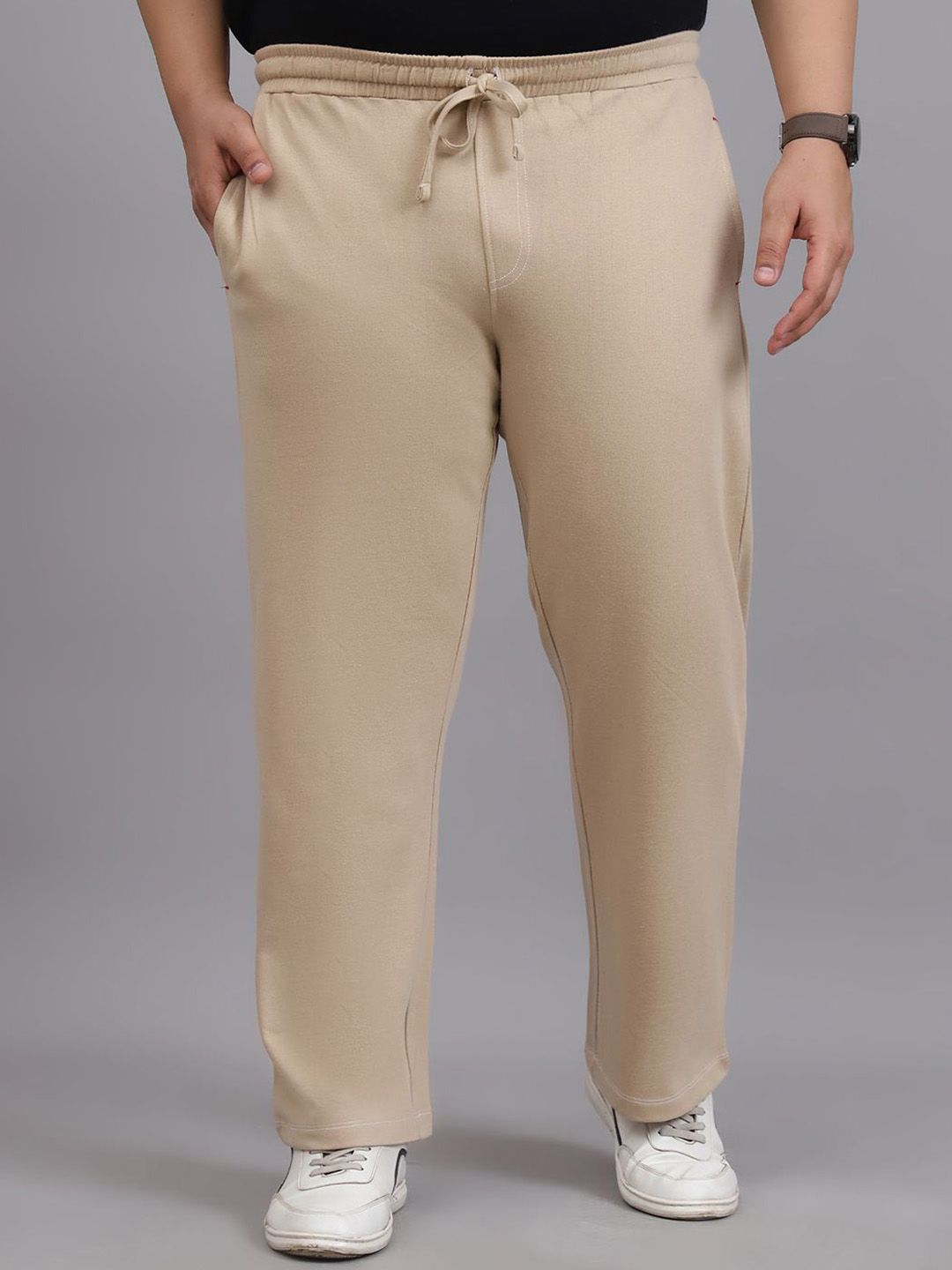 A AND K Men Pure Cotton Mid-Rise Track Pants-picture-13