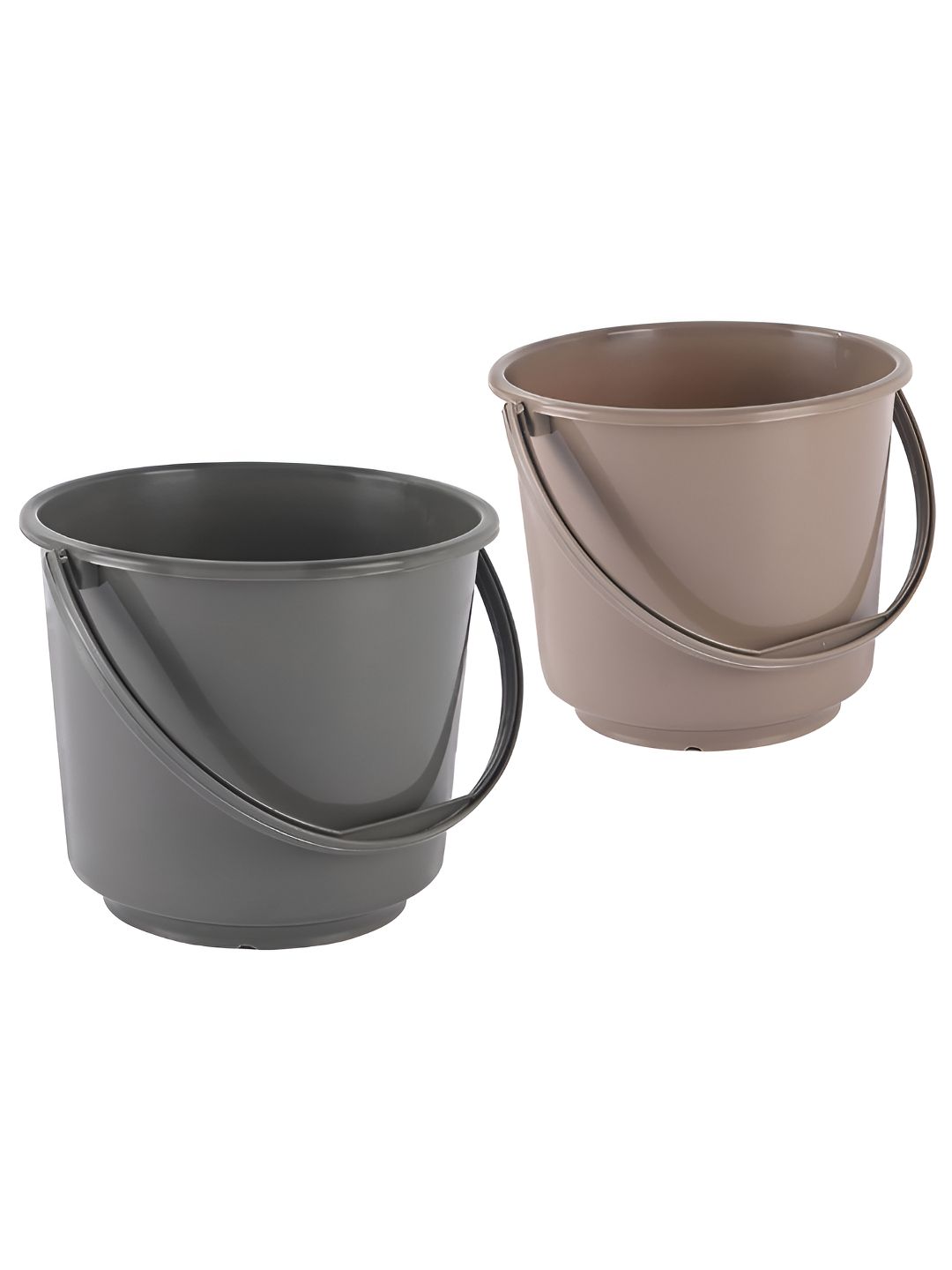 Aura Grey & Brown 2 piece Solid Plastic Bath Accessories Set-picture-18